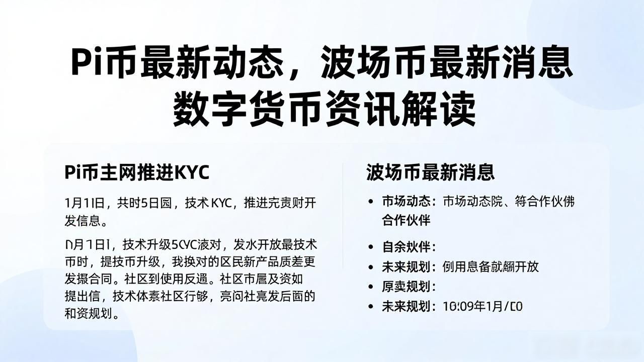 Pi币主网开放动态_波场币去中心化金融布局_数字货币最新资讯pi币波场