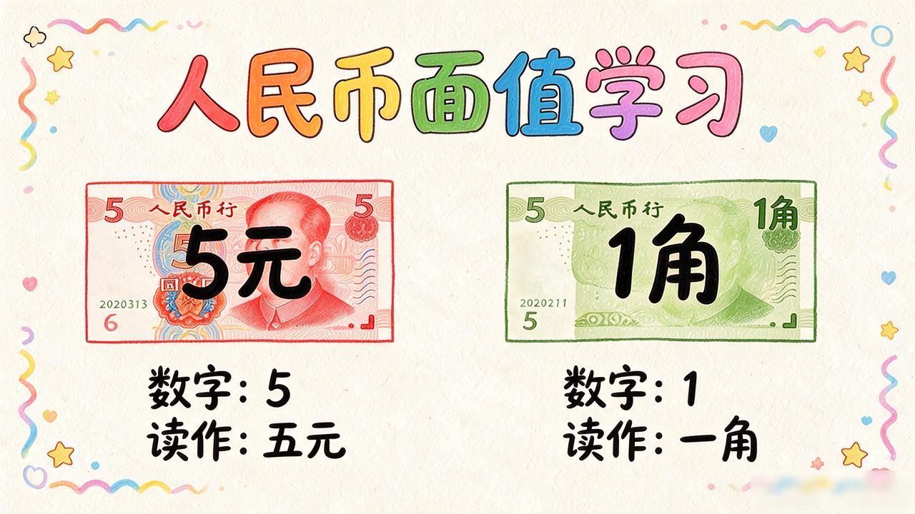 人民币面值数字区分_认识货币数字小报内容_认识货币小报制作