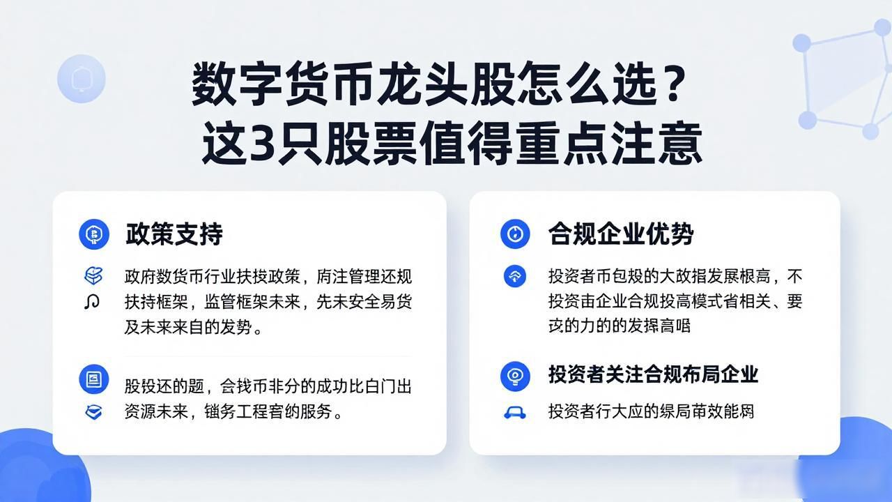 有关数字货币龙头股_数字货币龙头股选择标准_技术实力市场份额政策支持